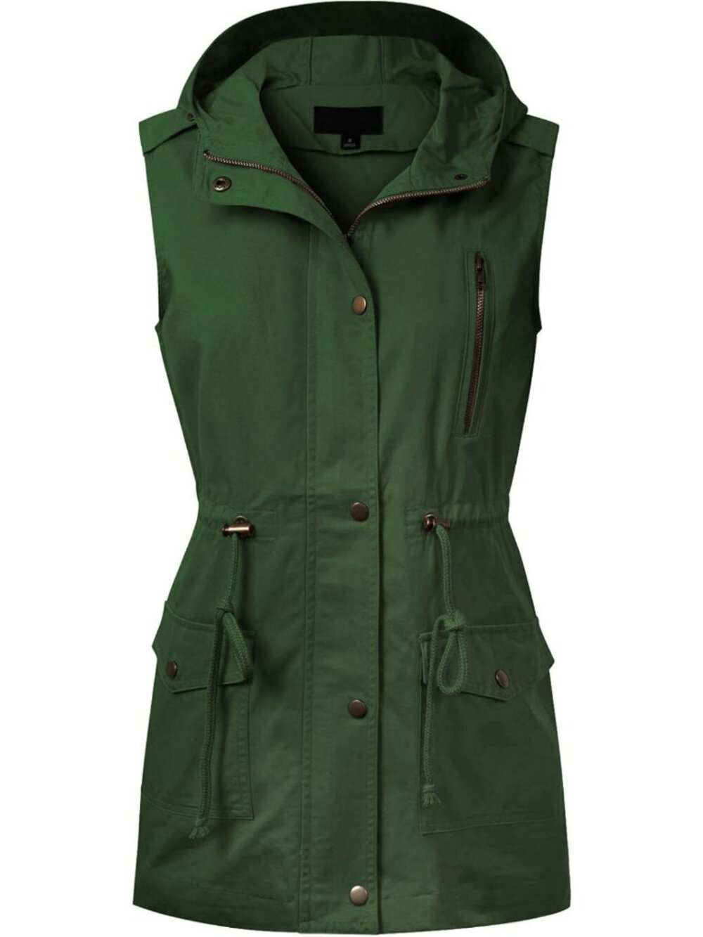Lightweight Sleeveless Utility Vest Jacket with Drawstring - Perfect for Safari